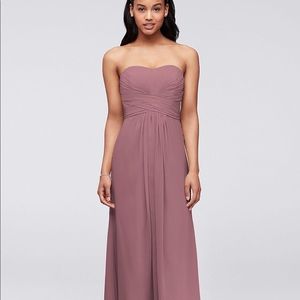 David’s Bridal Long Strapless Dress